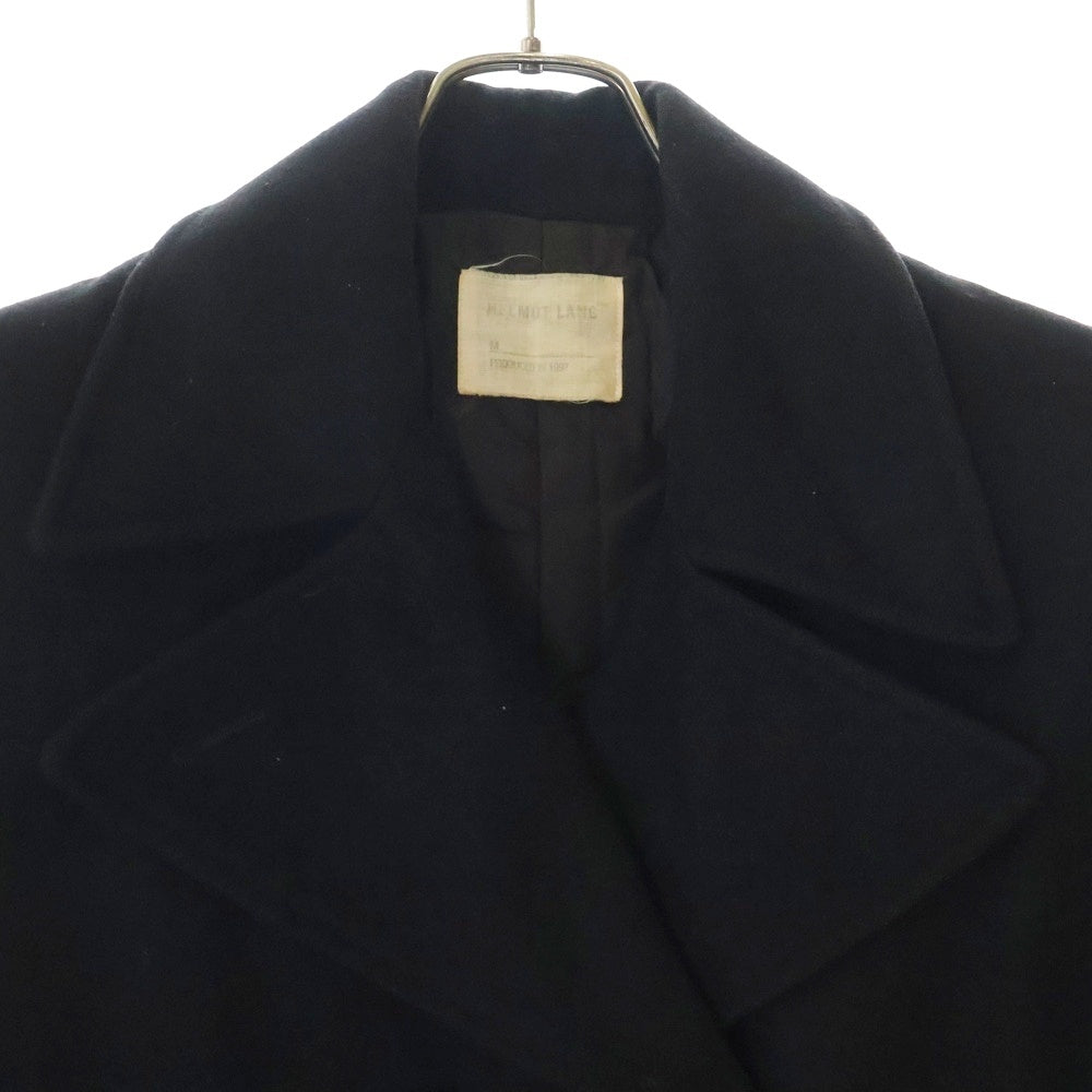 HELMUT LANG(ヘルムートラング) 97AW Archive GRTタグ 本人期 ペンキライン ダブルチェスターコート ブラック
