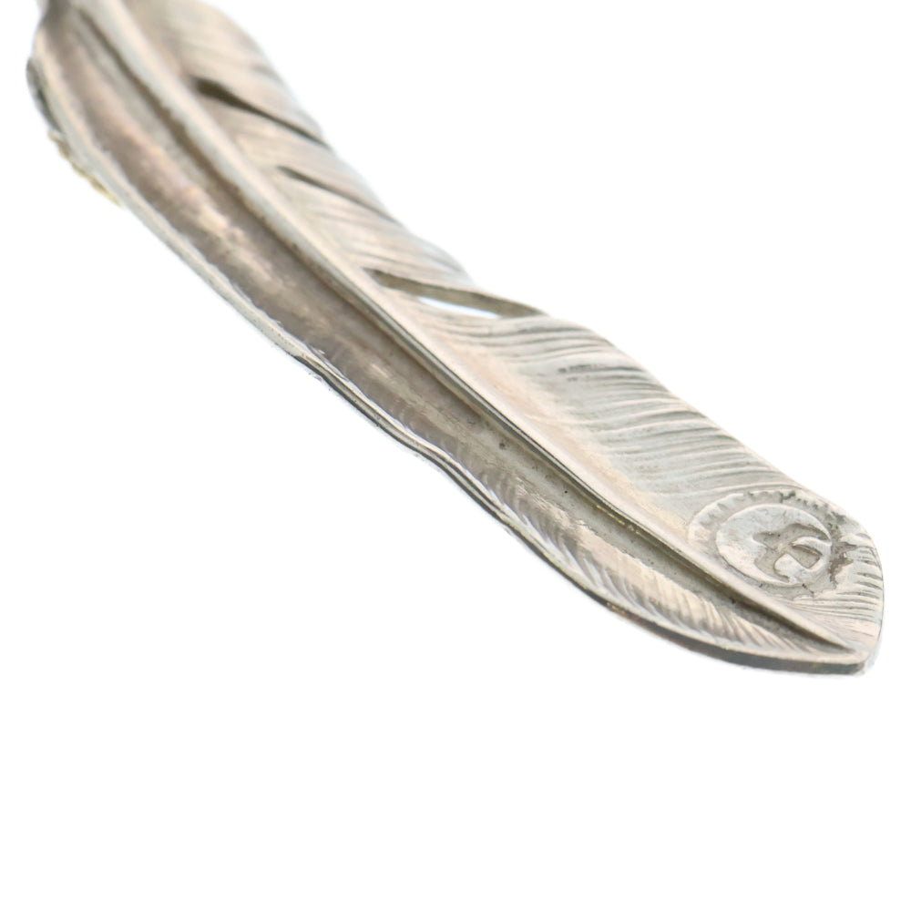 goro's(ゴローズ) 【現行】上銀金縄ターコイズ特大フェザー 右向き ペンダントトップ シルバー/ゴールド