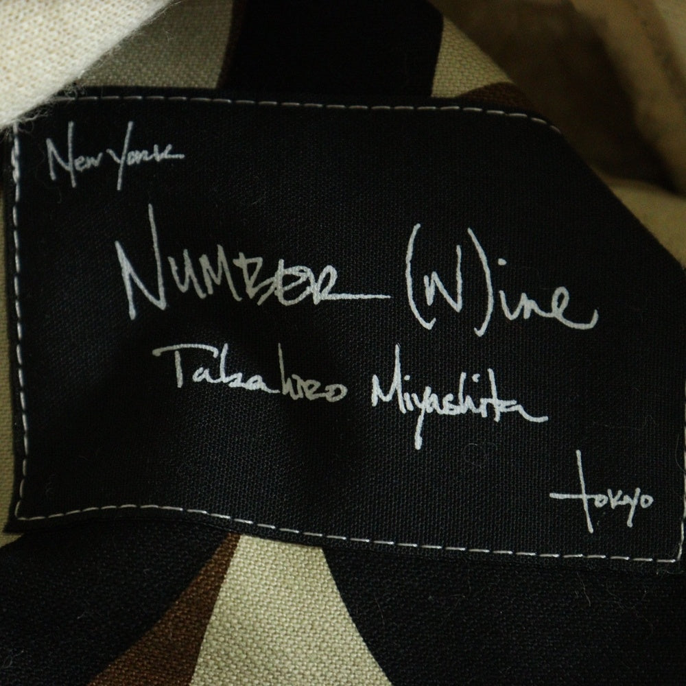 NUMBER (N)INE(ナンバーナイン) 04AW ARCHIVE GIVE期 ライナー付き ジップデザイントライバルジャケット カーキ