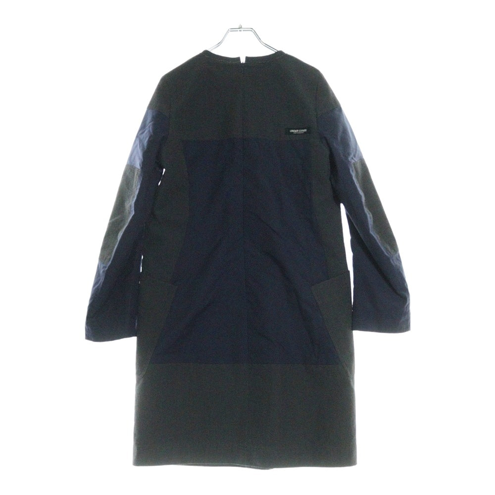 UNDERCOVER(アンダーカバー) 96AW ARCHIVE WIRE期 黒タグ 裏地メッシュ 切り替えデザインワンピース レディース ネイビー