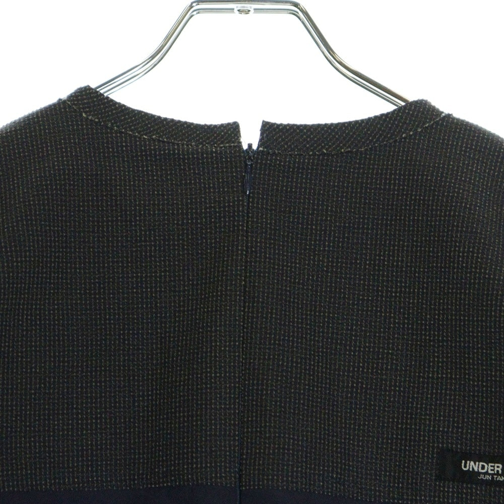 UNDERCOVER(アンダーカバー) 96AW ARCHIVE WIRE期 黒タグ 裏地メッシュ 切り替えデザインワンピース レディース ネイビー