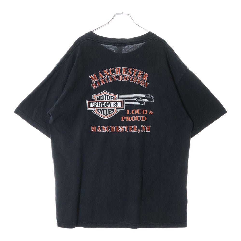 VINTAGE(ヴィンテージ) 00S Harley-Davidson 両面プリント 半袖Tシャツ ブラック