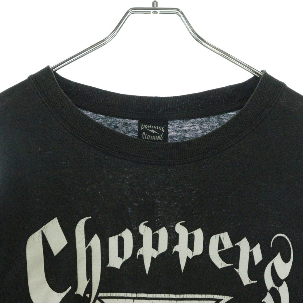 VINTAGE(ヴィンテージ) 00S choppers アイアンクロス 両面プリント ロングスリーブ 長袖Tシャツ ブラック