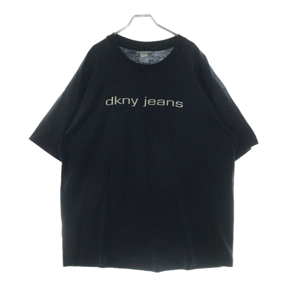 DKNY(ダナキャラン) 90S ロゴプリント 半袖Tシャツ ネイビー