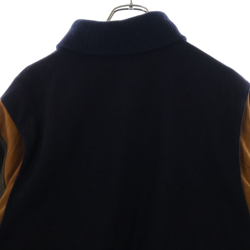 LACOSTE(ラコステ) 90S クレイジーパターン レザー切り替え スタジアムジャケット スタジャン マルチカラー
