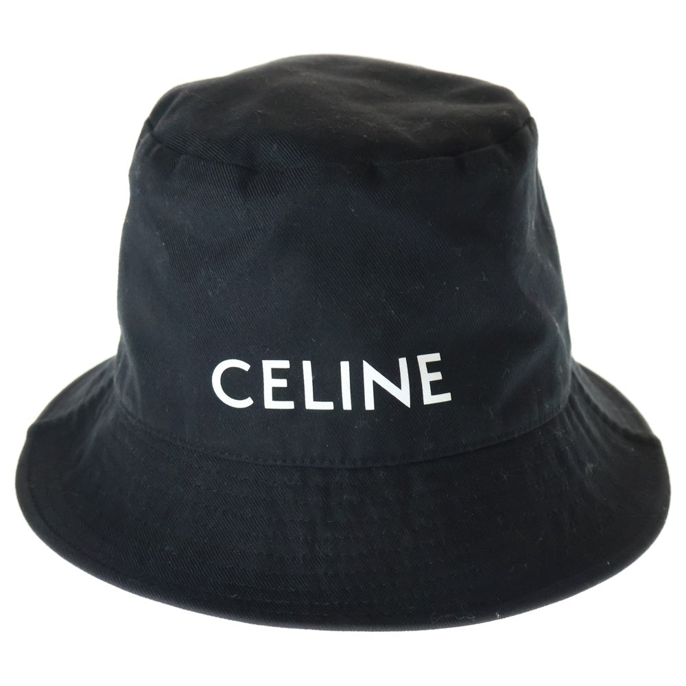 CELINE(セリーヌ) ロゴプリント バケットハット 帽子 ブラック 2AU5B968P