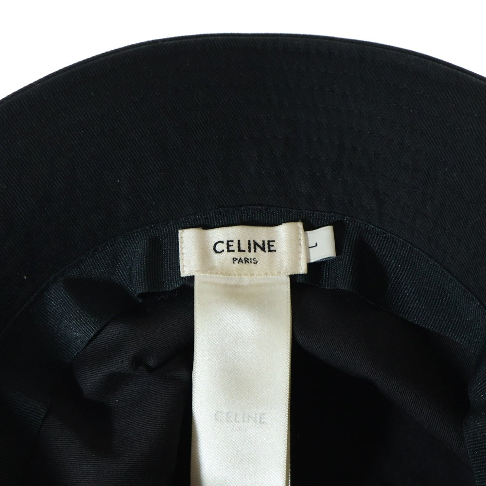 CELINE(セリーヌ) ロゴプリント バケットハット 帽子 ブラック 2AU5B968P