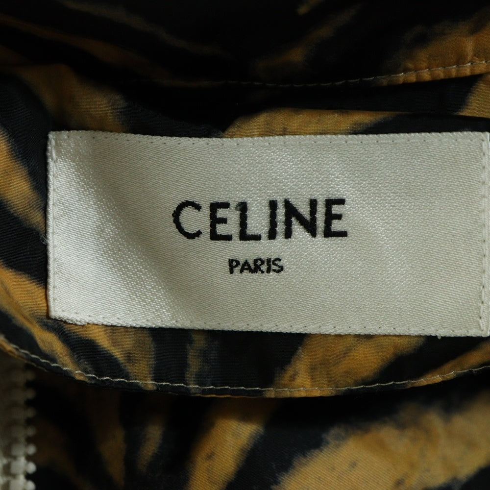 CELINE(セリーヌ) 21SS エディ期 レオパード アノラック ハーフジップ ナイロンジャケット ブラウン