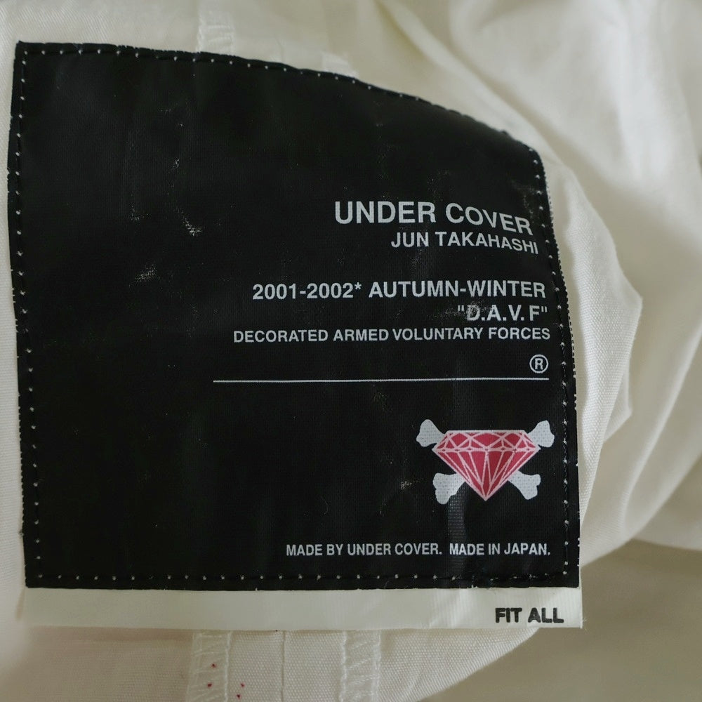 UNDERCOVER(アンダーカバー) 01AW D.A.V.F期 宝飾期 ペイントデザイン イージースカート ホワイト レディース S107