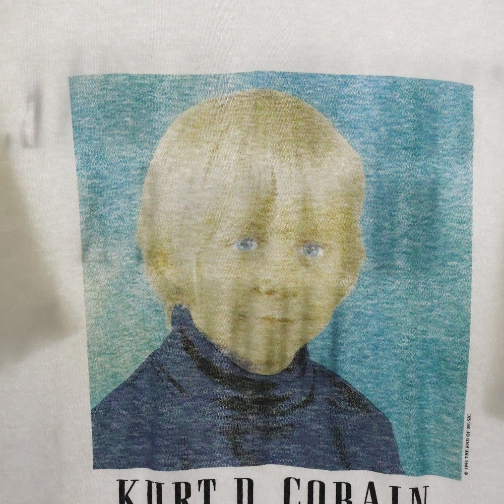 VINTAGE(ヴィンテージ) 90s NIRVANA KURT COBAIN MEMORIAL CHILD giant ニルヴァーナ カートコバーン 幼少期 半袖Tシャツ ホワイト