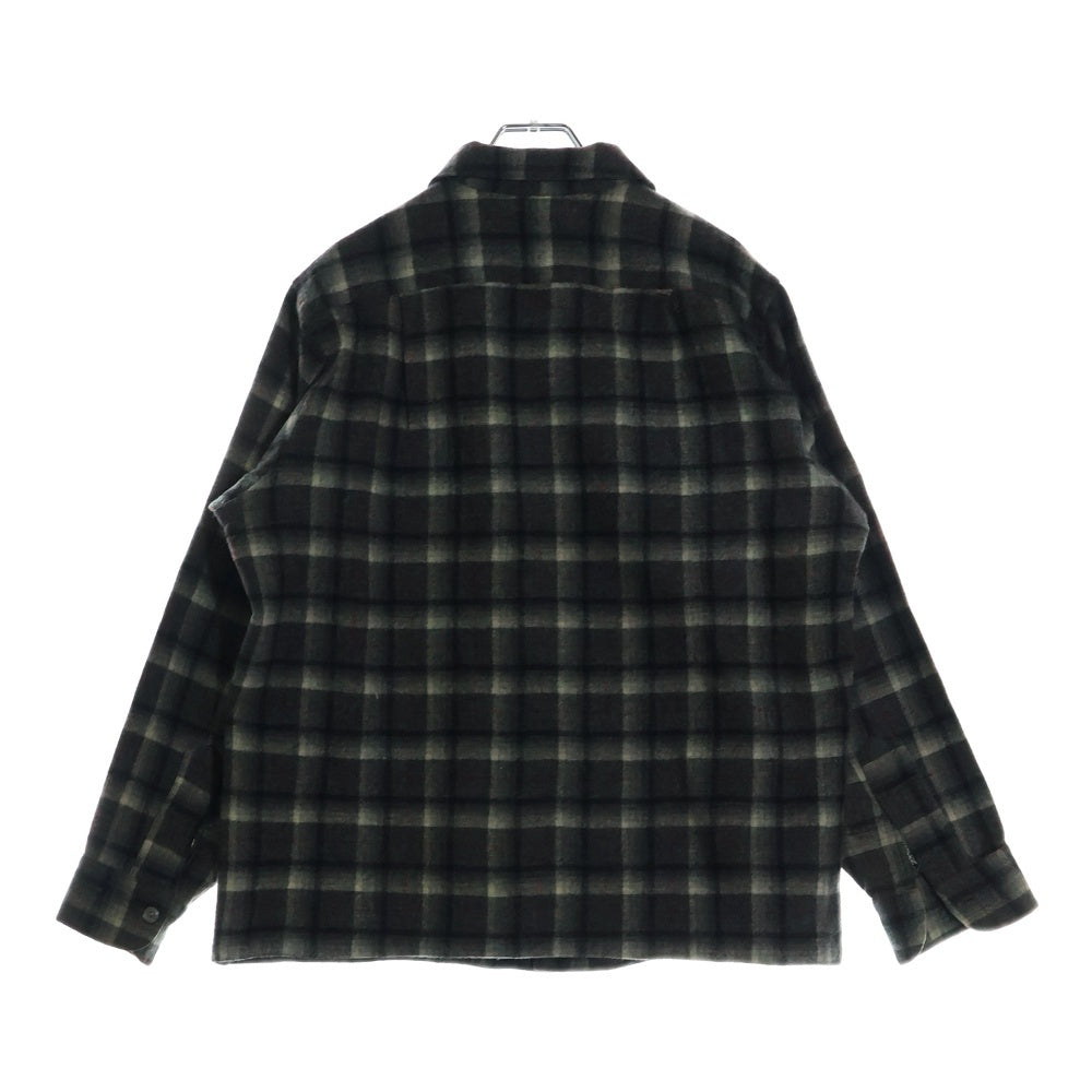 PENDLETON(ペンドルトン) 50S VINTAGE タータンチェック オープンカラー ウールシャツ グレー