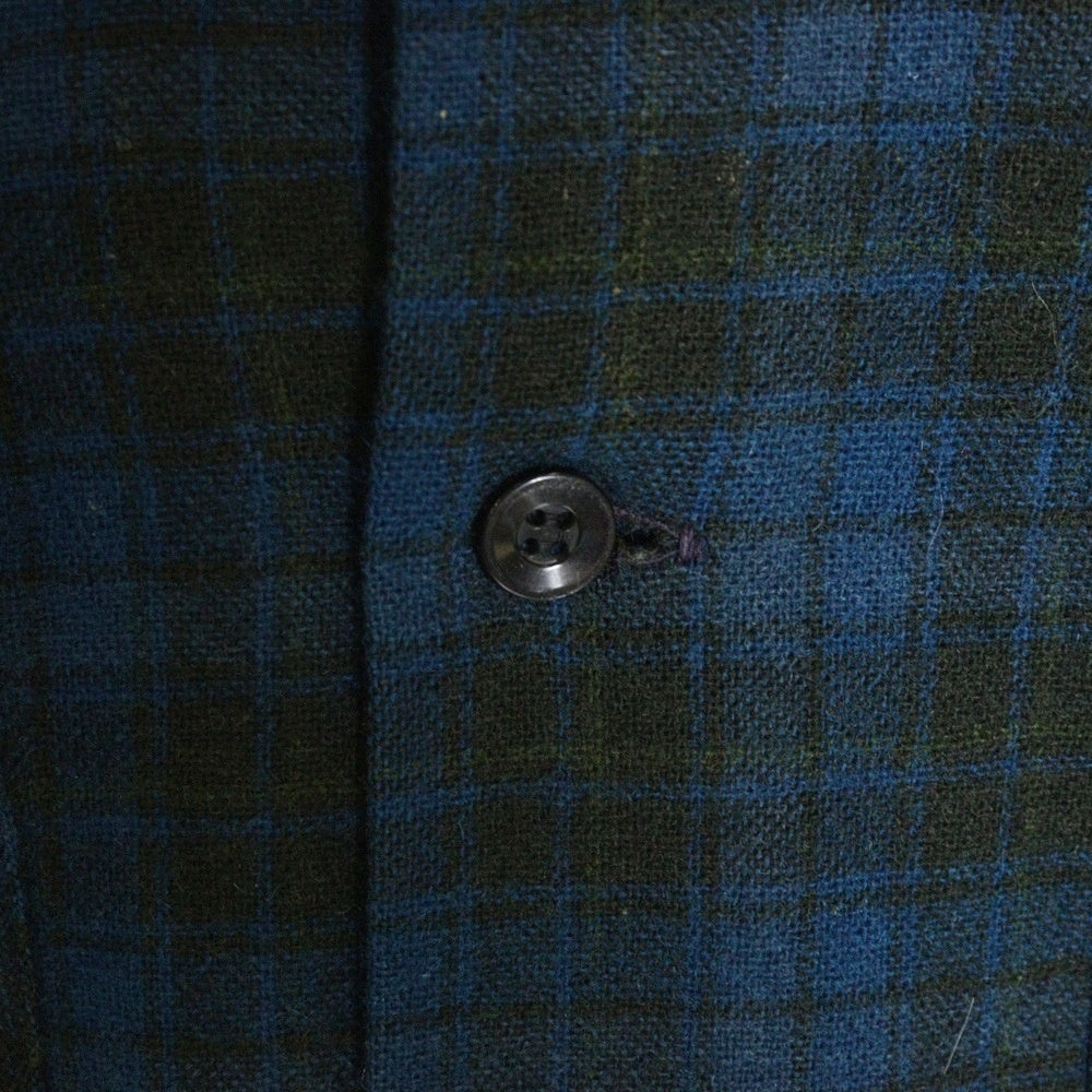 PENDLETON(ペンドルトン) 50S VINTAGE タータンチェック オープンカラー ウールシャツ ブルー