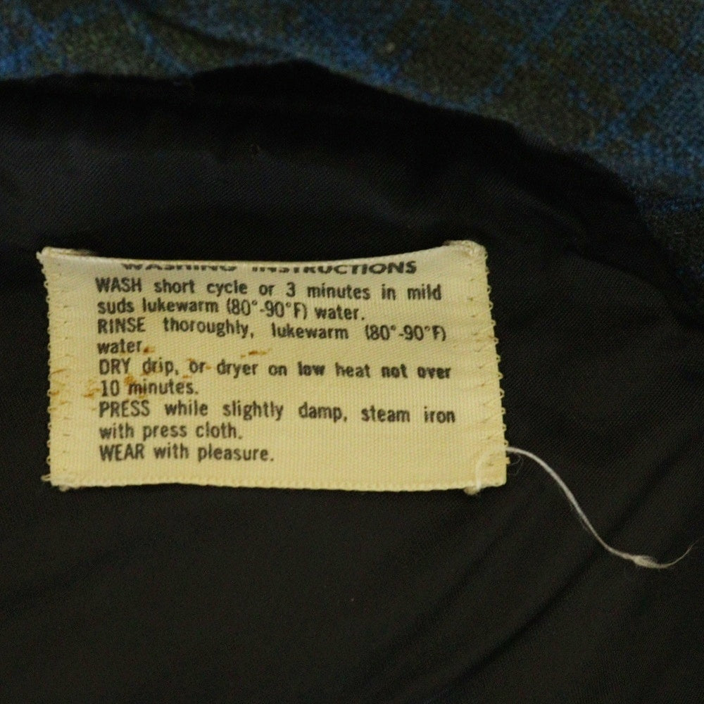 PENDLETON(ペンドルトン) 50S VINTAGE タータンチェック オープンカラー ウールシャツ ブルー