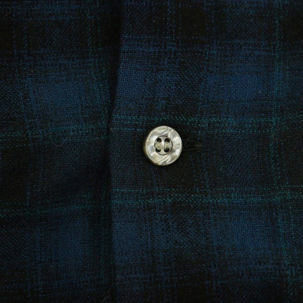 PENDLETON(ペンドルトン) 50S VINTAGE タータンチェック オープンカラー ウールシャツ ブルー