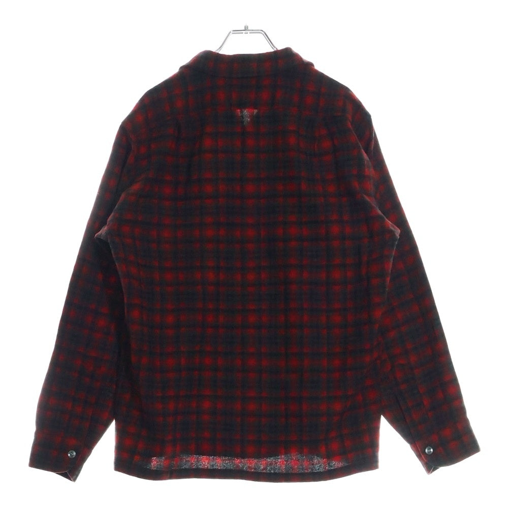 PENDLETON(ペンドルトン) 50S VINTAGE オンブレチェック ロングスリーブ オープンカラー ウールシャツ レッド