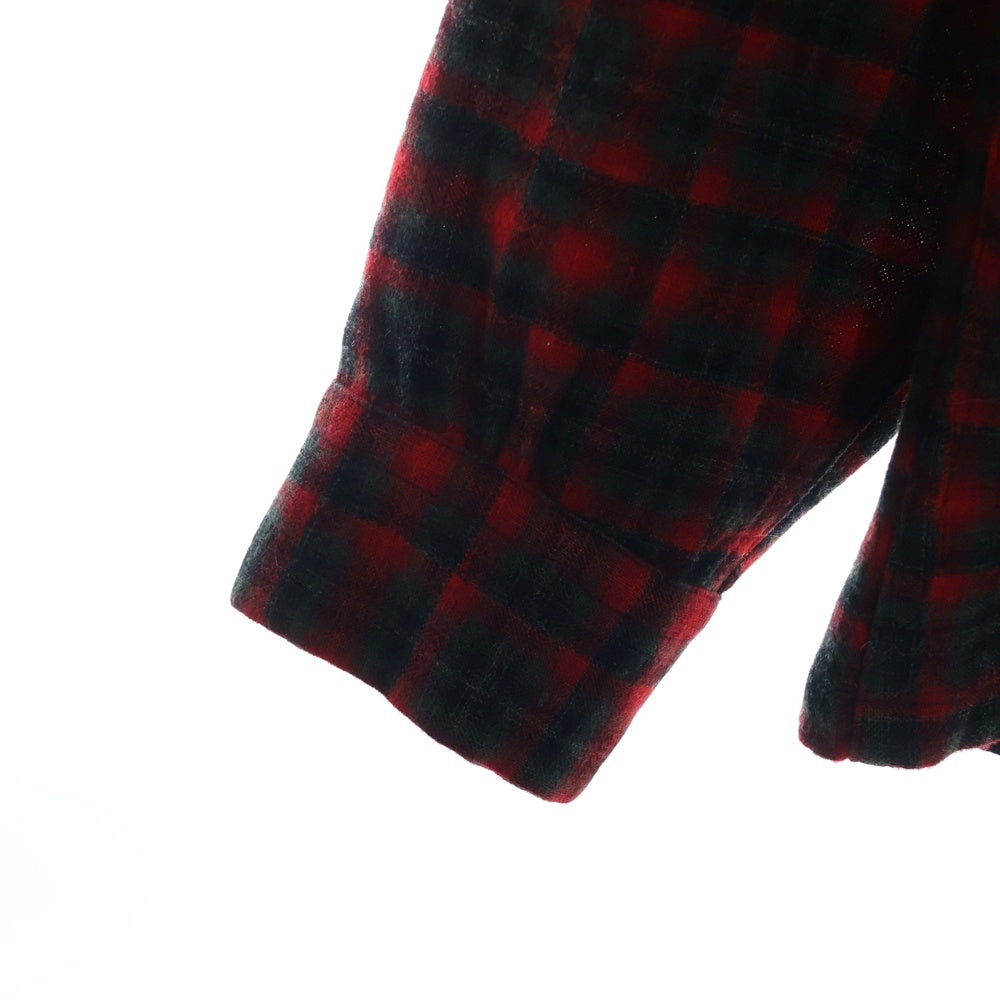 PENDLETON(ペンドルトン) 50S VINTAGE オンブレチェック ロングスリーブ オープンカラー ウールシャツ レッド