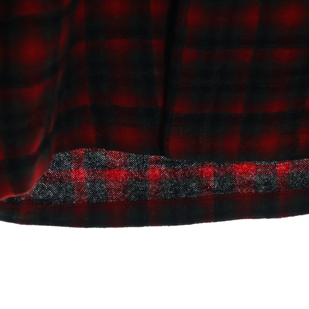 PENDLETON(ペンドルトン) 50S VINTAGE オンブレチェック ロングスリーブ オープンカラー ウールシャツ レッド