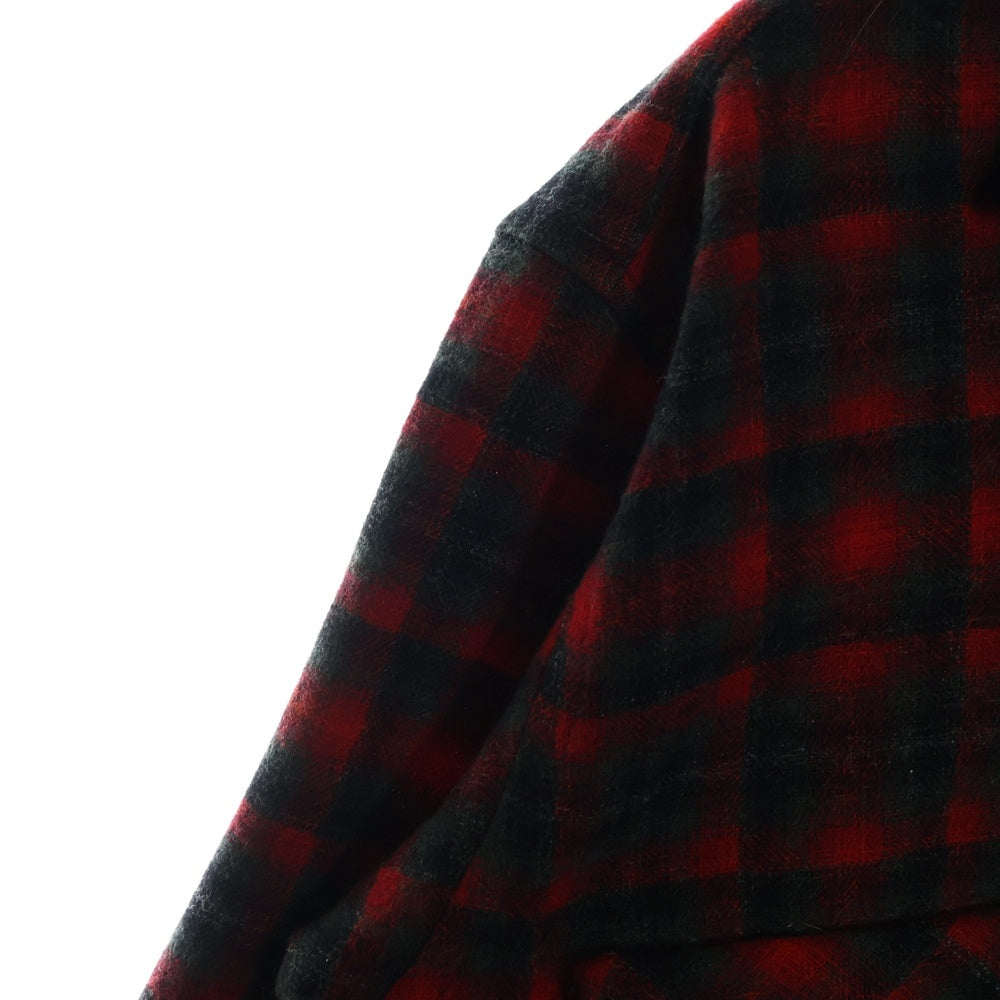 PENDLETON(ペンドルトン) 50S VINTAGE オンブレチェック ロングスリーブ オープンカラー ウールシャツ レッド
