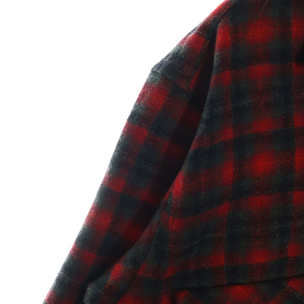 PENDLETON(ペンドルトン) 50S VINTAGE オンブレチェック ロングスリーブ オープンカラー ウールシャツ レッド