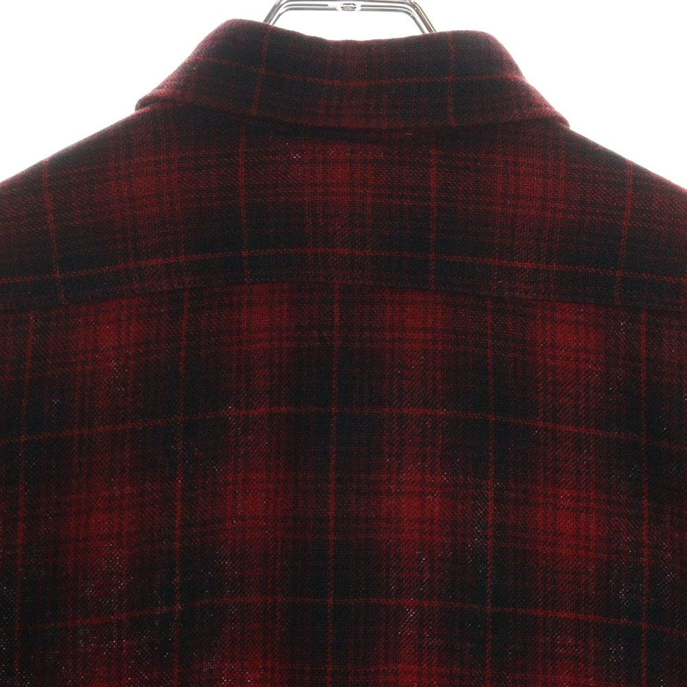 PENDLETON(ペンドルトン) 30-40S VINTAGE オンブレチェック ロングスリーブ ウールシャツ レッド