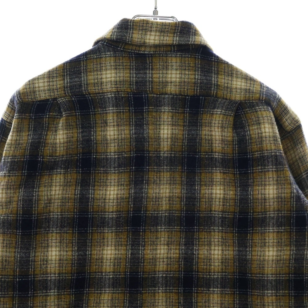 PENDLETON(ペンドルトン) 70S VINTAGE タータンチェック ロングスリーブ オープンカラー ウールシャツ イエロー