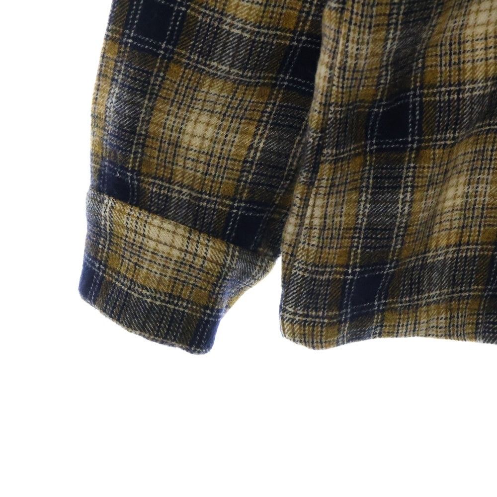 PENDLETON(ペンドルトン) 70S VINTAGE タータンチェック ロングスリーブ オープンカラー ウールシャツ イエロー