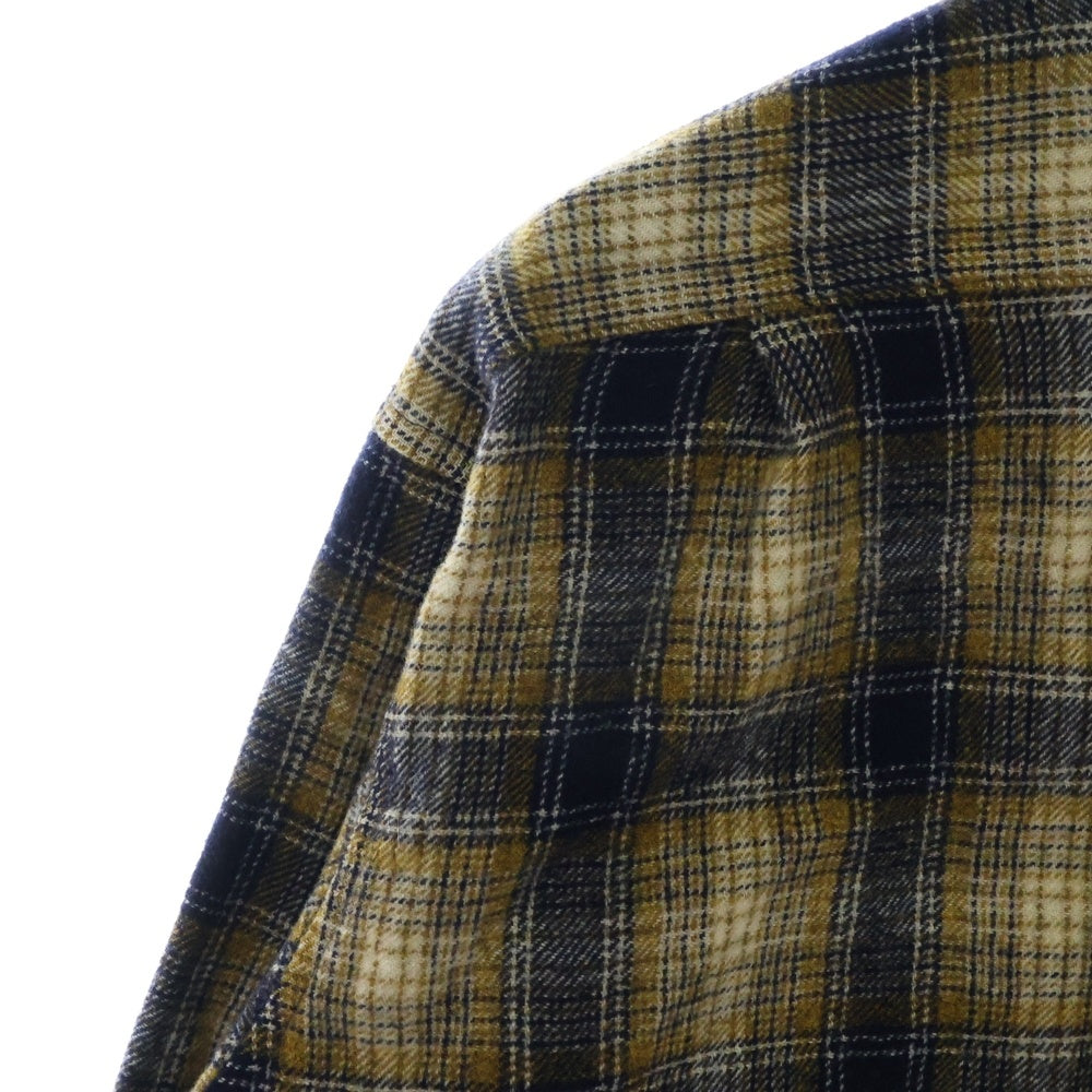 PENDLETON(ペンドルトン) 70S VINTAGE タータンチェック ロングスリーブ オープンカラー ウールシャツ イエロー