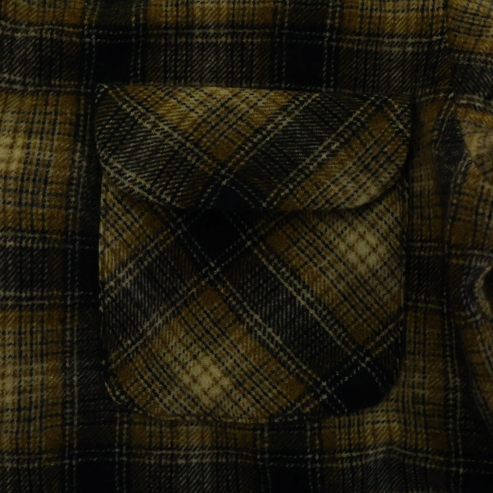 PENDLETON(ペンドルトン) 70S VINTAGE タータンチェック ロングスリーブ オープンカラー ウールシャツ イエロー