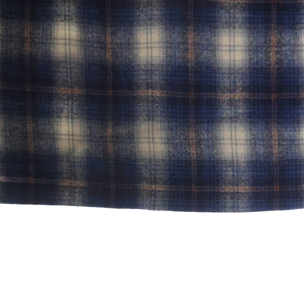 PENDLETON(ペンドルトン) 70S VINTAGE タータンチェック オープンカラー ウールシャツ ブルー