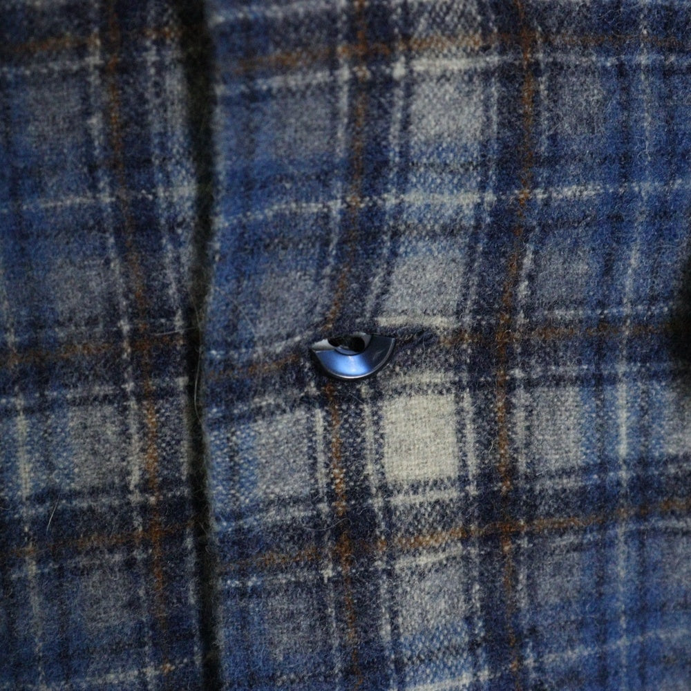 PENDLETON(ペンドルトン) 70S VINTAGE タータンチェック オープンカラー ウールシャツ ブルー
