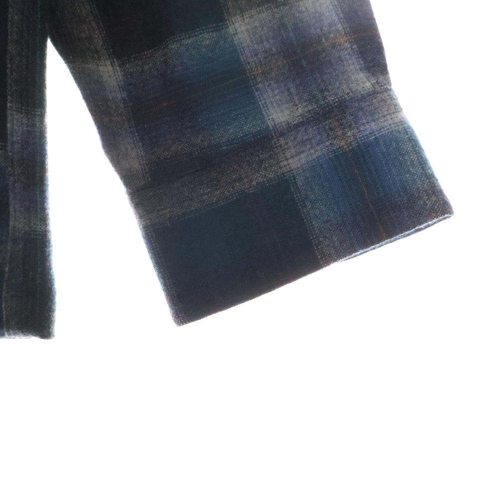PENDLETON(ペンドルトン) 70S VINTAGE タータンチェック オープンカラー ウールシャツ ブルー