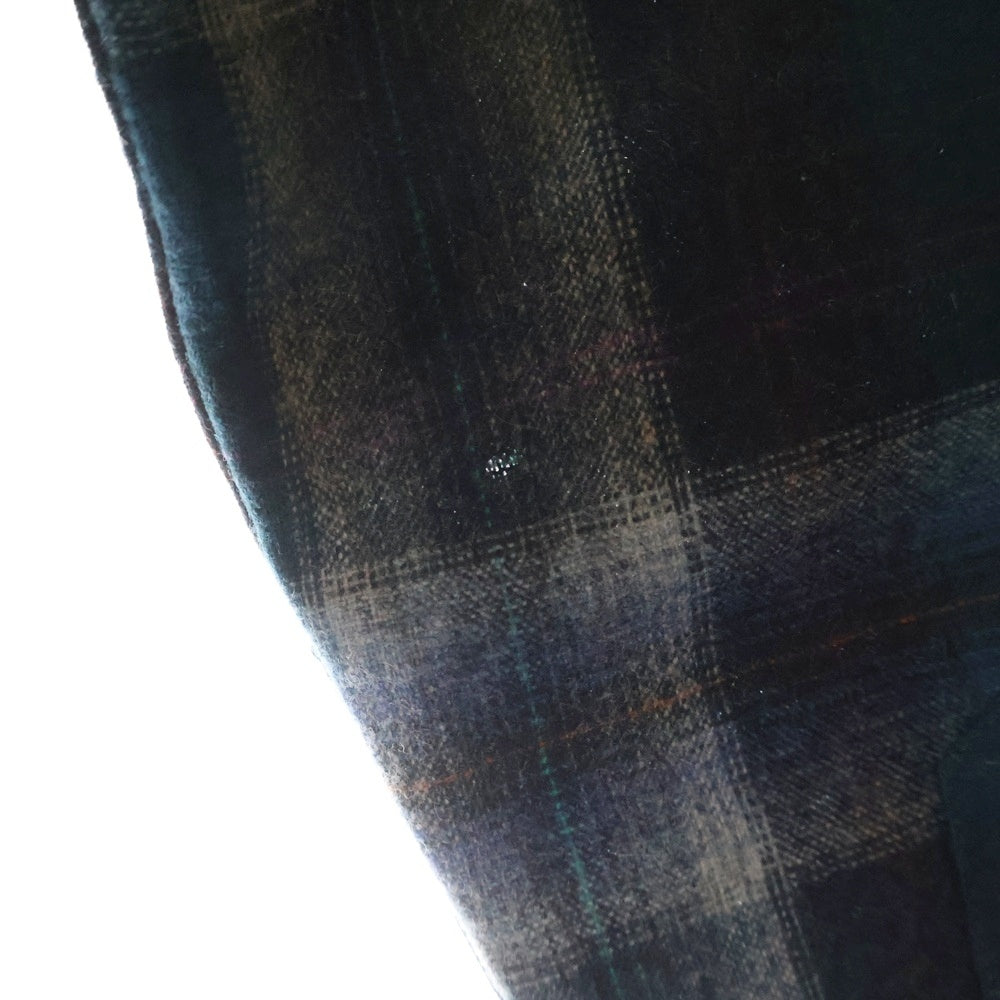 PENDLETON(ペンドルトン) 70S VINTAGE タータンチェック オープンカラー ウールシャツ ブルー