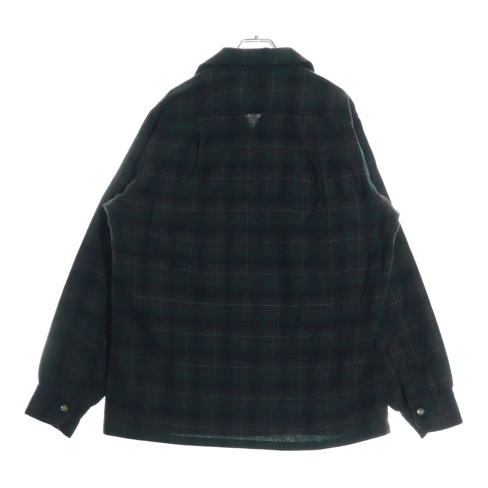 PENDLETON(ペンドルトン) 50S VINTAGE タータンチェック オープンカラー ウールシャツ グリーン