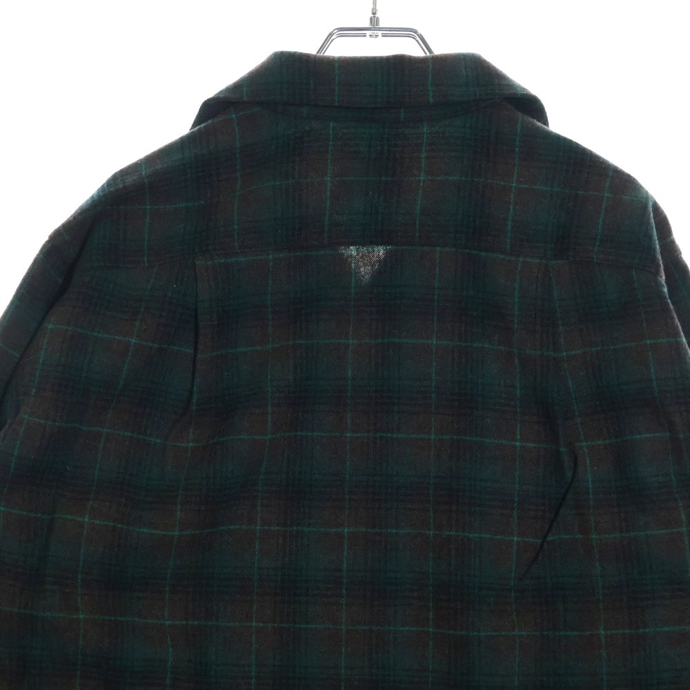 PENDLETON(ペンドルトン) 50S VINTAGE タータンチェック オープンカラー ウールシャツ グリーン