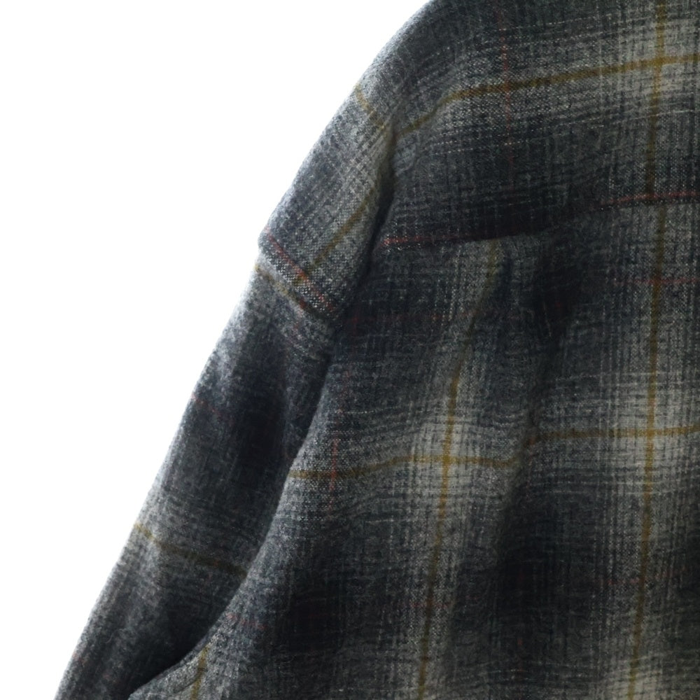 PENDLETON(ペンドルトン) 90S VINTAGE タータンチェック オープンカラー ウールシャツ グレー