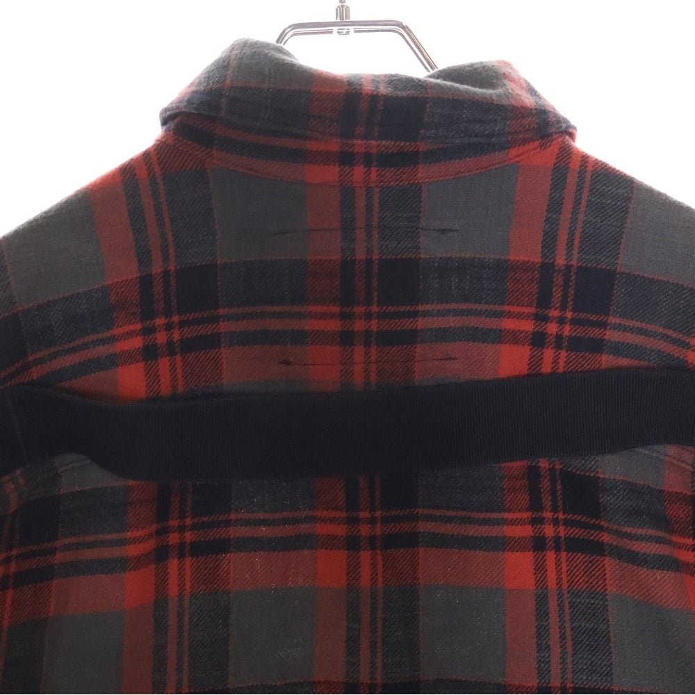 DRKSHDW(ダークシャドウ) Jumbo Outershirt ジャンボアウターシャツ チェック シャツジャケット レッド DL01C2792-CPKJP