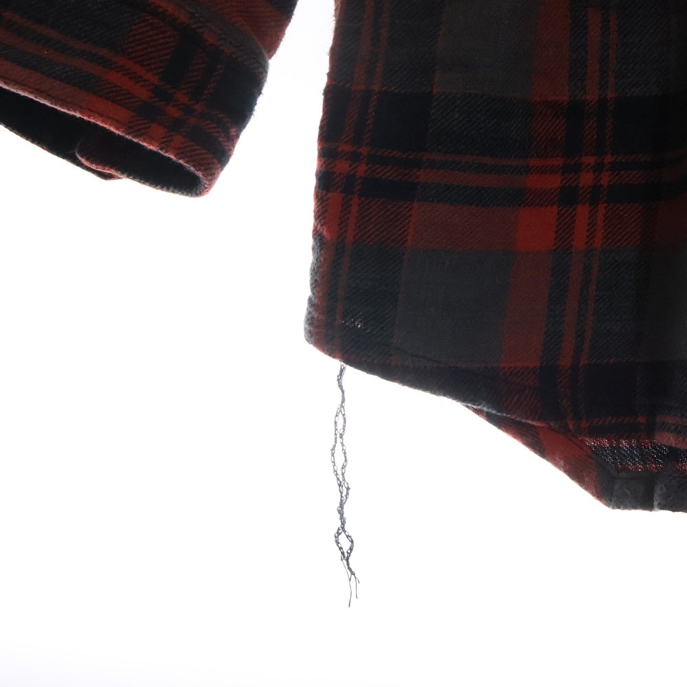 DRKSHDW(ダークシャドウ) Jumbo Outershirt ジャンボアウターシャツ チェック シャツジャケット レッド DL01C2792-CPKJP
