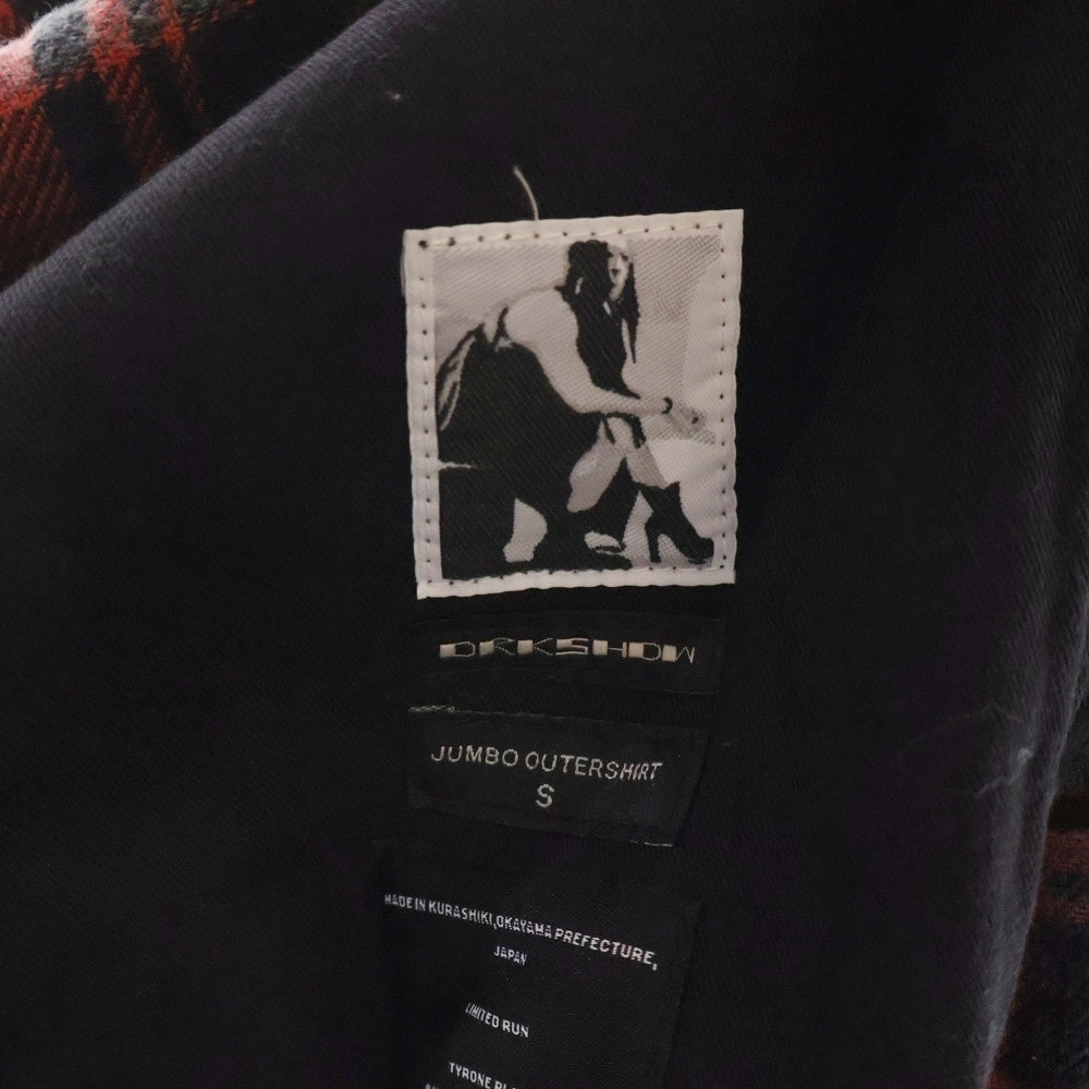 DRKSHDW(ダークシャドウ) Jumbo Outershirt ジャンボアウターシャツ チェック シャツジャケット レッド DL01C2792-CPKJP