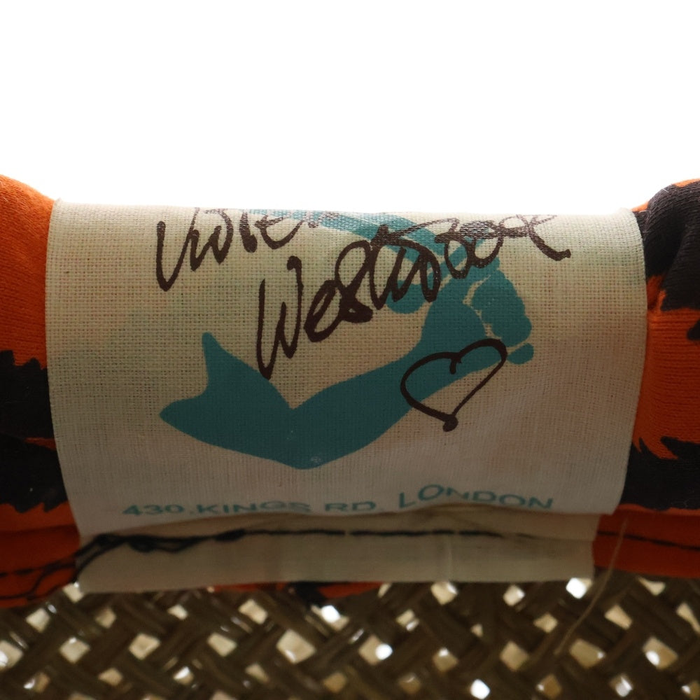 Vivienne Westwood(ヴィヴィアンウエストウッド) worlds end Straw Mountain hat ワールズエンド 裏地スクイグル ストロー マウンテンハット ブラウン