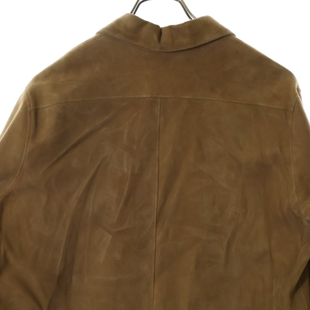 HERMES(エルメス) 99SS Archive Vareuse Lamb Suede マルジェラ期 ラムレザー ヴァルーズ プルオーバー シャツジャケット ベージュ