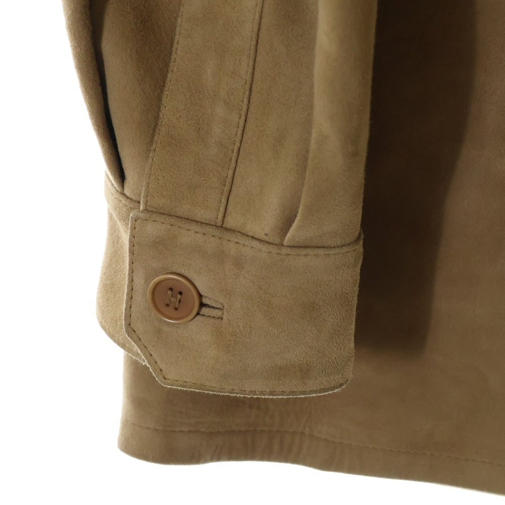 HERMES(エルメス) 99SS Archive Vareuse Lamb Suede マルジェラ期 ラムレザー ヴァルーズ プルオーバー シャツジャケット ベージュ