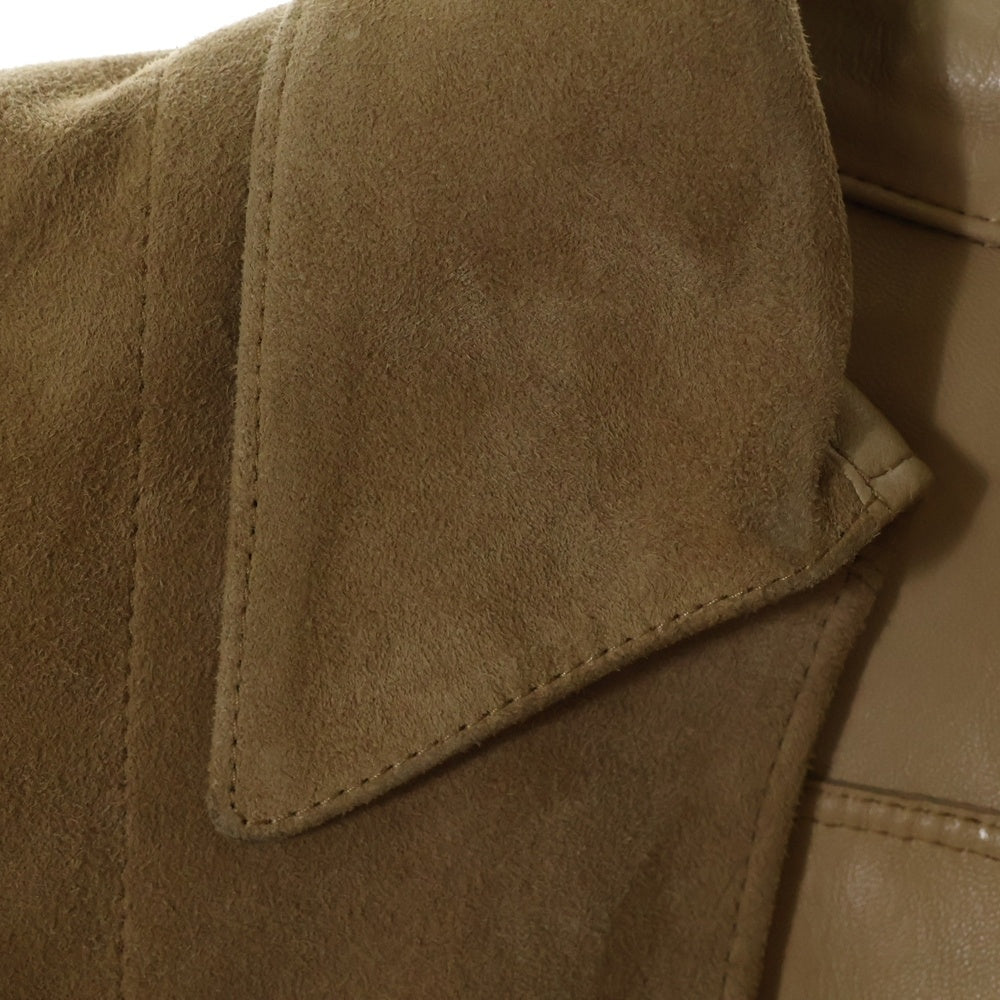 HERMES(エルメス) 99SS Archive Vareuse Lamb Suede マルジェラ期 ラムレザー ヴァルーズ プルオーバー シャツジャケット ベージュ