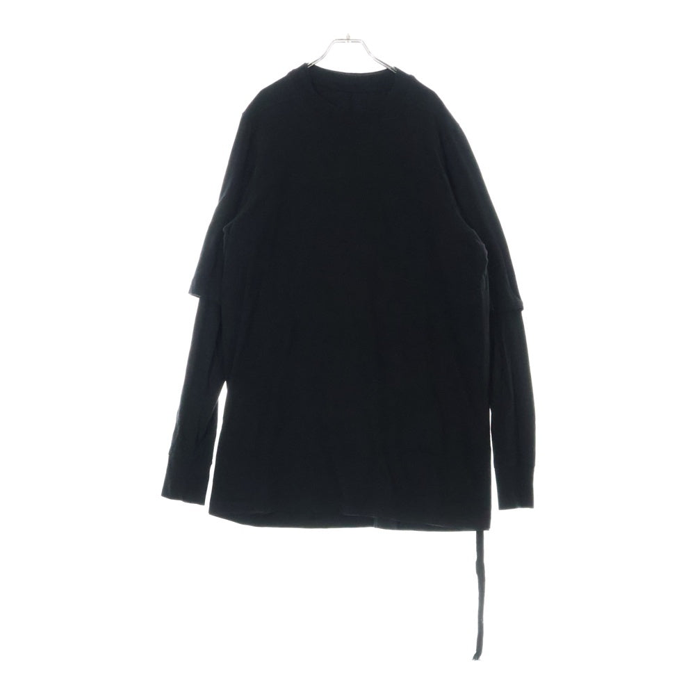 DRKSHDW(ダークシャドウ) 24SS Hustler T-Shirt レイヤードデザイン ロングスリーブ Tシャツ ブラック DU01D1269-RN