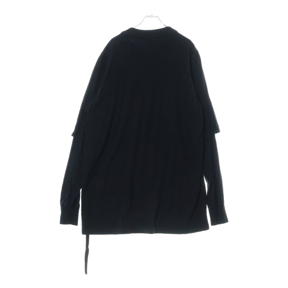 DRKSHDW(ダークシャドウ) 24SS Hustler T-Shirt レイヤードデザイン ロングスリーブ Tシャツ ブラック DU01D1269-RN
