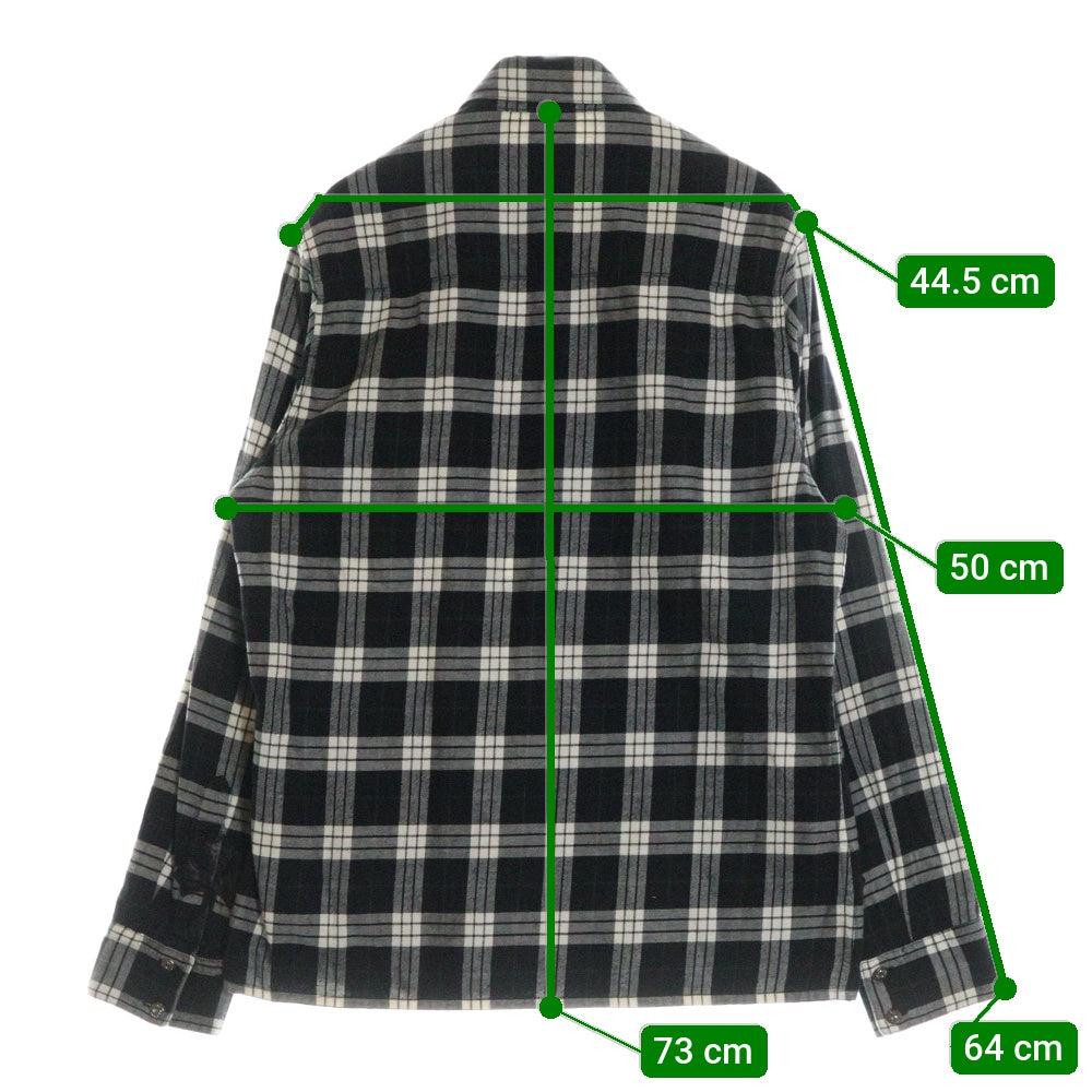 CHROME HEARTS(クロムハーツ) LOOSEENDS LS CHECK ルーズエンド クロスボールボタン ロングスリーブ ネルシャツ ブラック