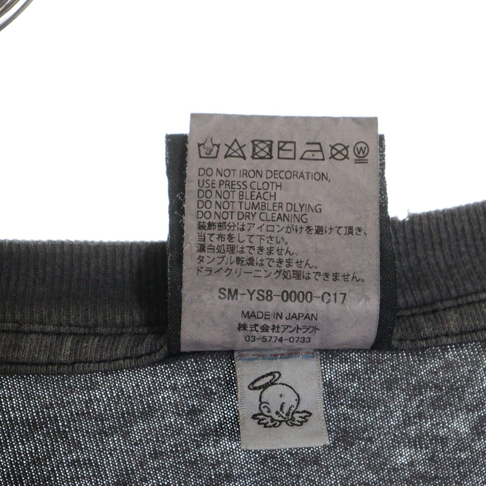 SAINT MICHAEL(セントマイケル) 24SS × Sean Wotherspoon ショーン ウェザースプーン ダメージ加工 ロングスリーブ 長袖Tシャツ ブラック SM-YS8-0000-C17