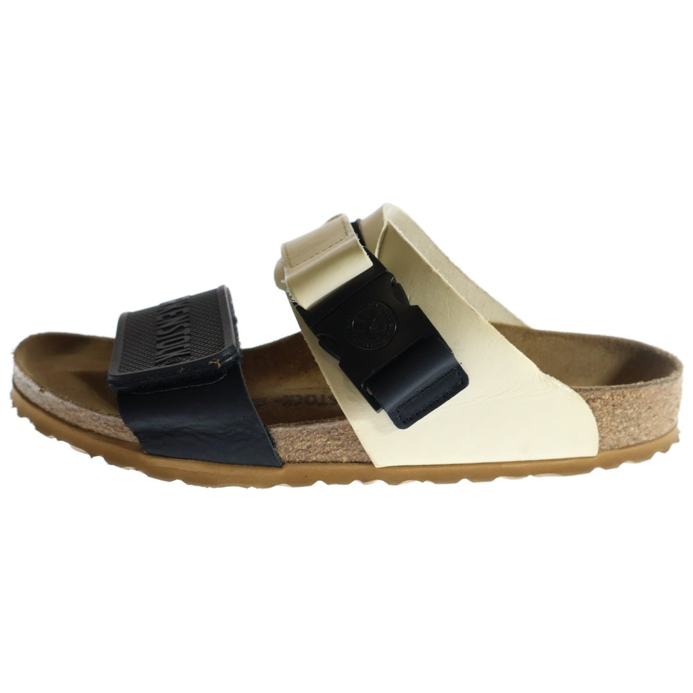 Rick Owens(リックオウエンス) × BIRKENSTOCK Rotterdam sandals ビルケンシュトック ロッテルダム ベルト付き サンダル ブラック/ホワイト