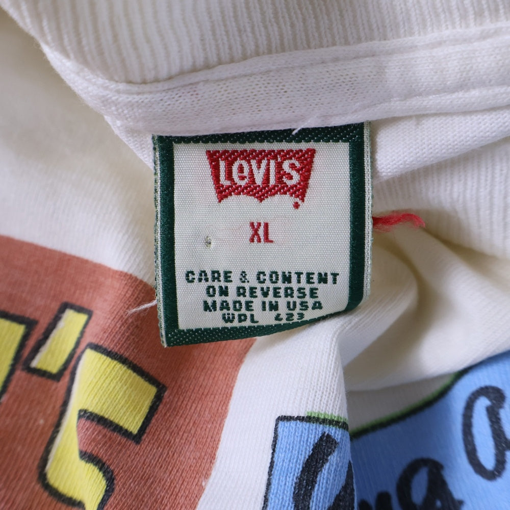 VINTAGE(ヴィンテージ) 90s USA製 Levi's TEE リーバイス フロントプリント半袖Tシャツ カットソー ホワイト