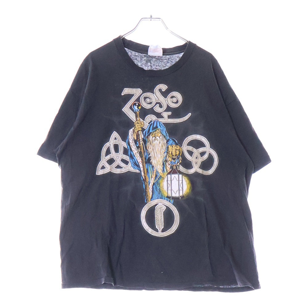 VINTAGE(ヴィンテージ) 80s LED ZEPPELIN ZOSO TEE レッド・ツェッペリン バンド 両面プリント半袖Tシャツ カットソー ブラック