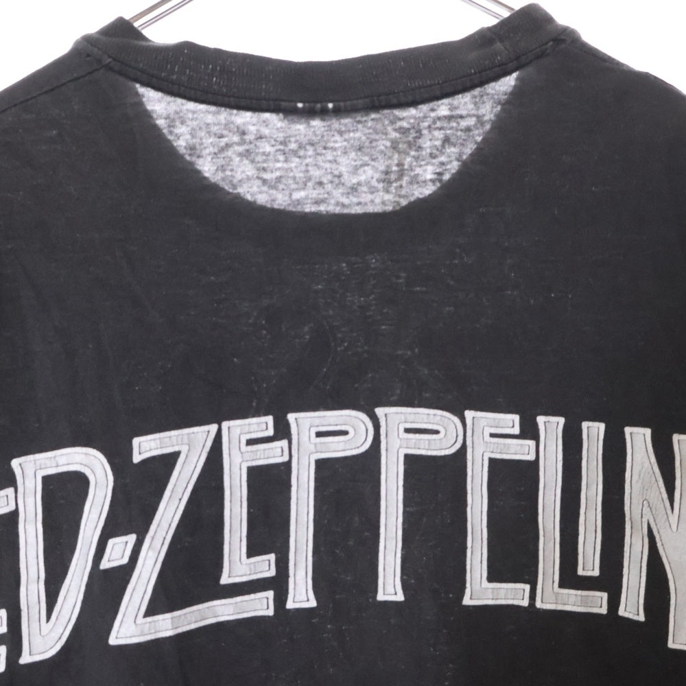 VINTAGE(ヴィンテージ) 80s LED ZEPPELIN ZOSO TEE レッド・ツェッペリン バンド 両面プリント半袖Tシャツ カットソー ブラック
